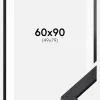 BGA Kasseramme Sort 60x90 cm - Passepartout Hvid 50x80 cm