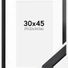 BGA Kasseramme Sort 30x45 cm - Passepartout Hvid 8x14 inches