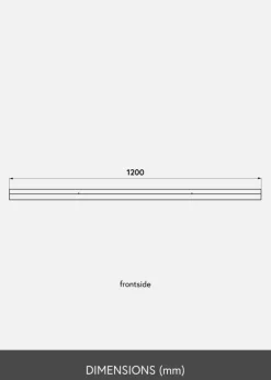 Billedhylde Sort 120 cm