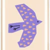 Bird Lilac Plakat (21x29.7 cm (A4))