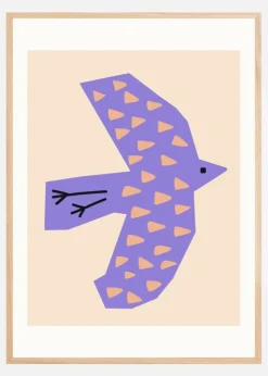 Bird Lilac Plakat (21x29.7 cm (A4))