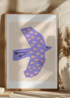 Bird Lilac Plakat (21x29.7 cm (A4))