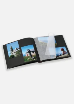 Black & White Album Grå - 26x25 cm (50 Sorte sider / 25 blade)