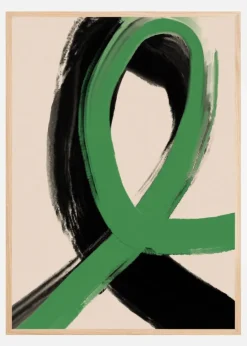 Black And Green No 1 Plakat (21x29.7 cm (A4))