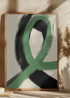 Black And Green No 1 Plakat (21x29.7 cm (A4))