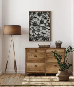 Black And White Flowers Plakat (21x29.7 cm (A4))