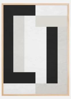 Black and White Line Art ll Plakat (21x29.7 cm (A4))