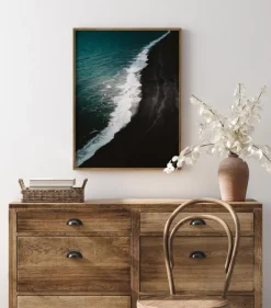 Black Beach Plakat (21x29.7 cm (A4))