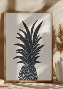 Black Pineapple Plakat (21x29.7 cm (A4))