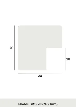 Blocky Guld 85x115 cm - Passepartout Hvid 70x100 cm