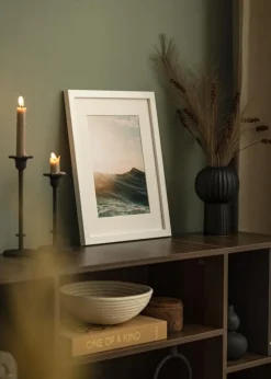 Blocky Hvid 85x115 cm - Passepartout Hvid 70x100 cm