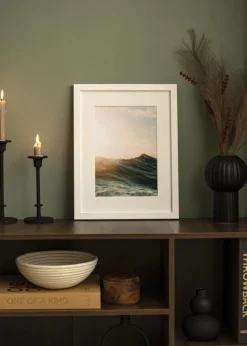 Blocky Hvid 85x115 cm - Passepartout Hvid 70x100 cm