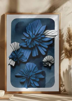 Blue Blossoms Plakat (21x29.7 cm (A4))