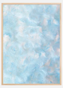 Blue cotton wool Plakat (21x29.7 cm (A4))