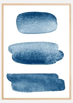 Blue Dots Plakat (21x29.7 cm (A4))