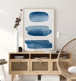 Blue Dots Plakat (21x29.7 cm (A4))