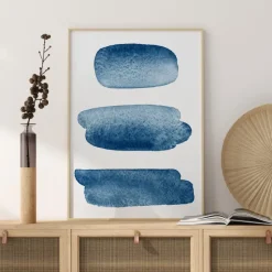 Blue Dots Plakat (21x29.7 cm (A4))