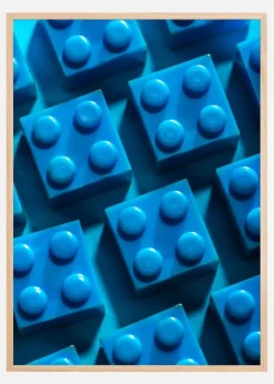 Blue lego Plakat (21x29.7 cm (A4))