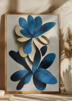 Blue Nymphaea Plakat (21x29.7 cm (A4))