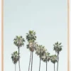 Blue Palm Trees Plakat (21x29.7 cm (A4))