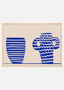 Blue Vases Plakat (21x29.7 cm (A4))
