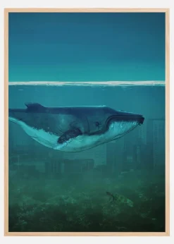 Blue Whale Plakat (21x29.7 cm (A4))