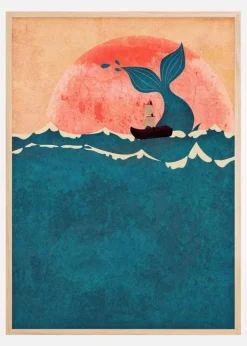 Blue Whale Plakat (21x29.7 cm (A4))