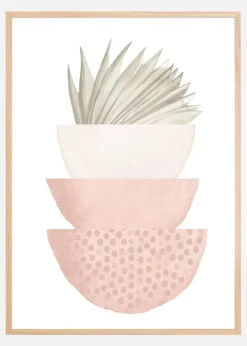 Boho pink bowl Plakat (21x29.7 cm (A4))