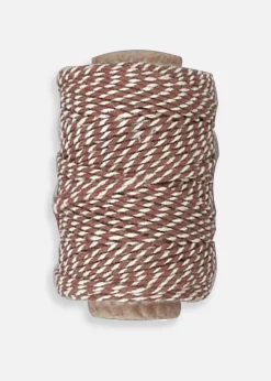 Bomuldssnor Brun/Hvid