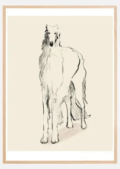 Borzoi Russian Wolfhound Pandc Plakat (21x29.7 cm (A4))
