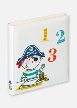 Børnealbum Piratskole - 28x30,5 cm (50 Hvide sider / 25 blade)