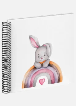 Bunny Malin Spiralalbum Hvid - 24x24 cm (40 Hvide sider / 20 ark)
