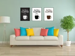 But first coffee - Wood Plakat (21x29.7 cm (A4))