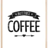 But first coffee Retro Plakat (21x29.7 cm (A4))