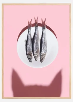 Cat wants fish Plakat (21x29.7 cm (A4))