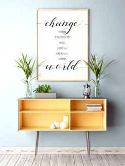 Change your thought and you'll change your world Plakat (21x29.7 cm (A4))