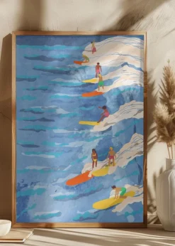 Chilled surfing Plakat (21x29.7 cm (A4))