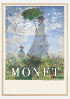 Claude Monet -Woman With Parasol Plakat (21x29.7 cm (A4))