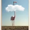 Cloudy Flamingo Plakat (21x29.7 cm (A4))