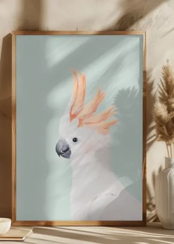 Cockatoo on Mint Plakat (21x29.7 cm (A4))