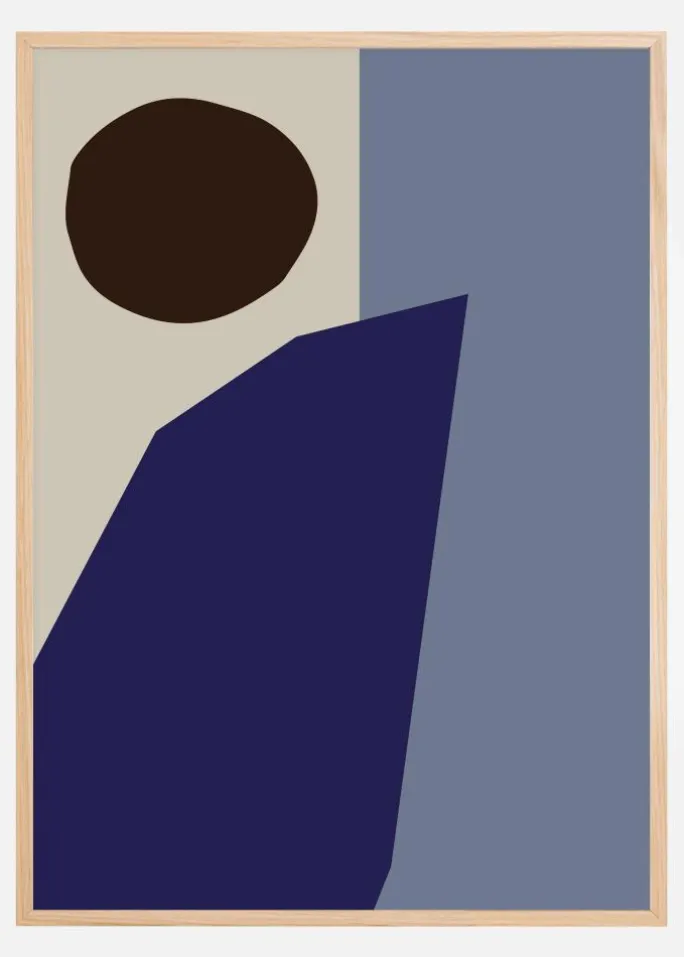 Color Blocks Blue Plakat (21x29.7 cm (A4))