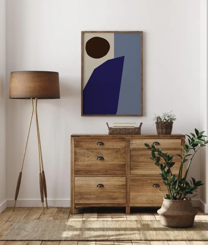 Color Blocks Blue Plakat (21x29.7 cm (A4))