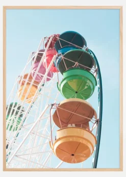 Colourful Ferris Wheel Plakat (21x29.7 cm (A4))