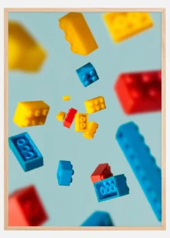 Colourful lego Plakat (21x29.7 cm (A4))