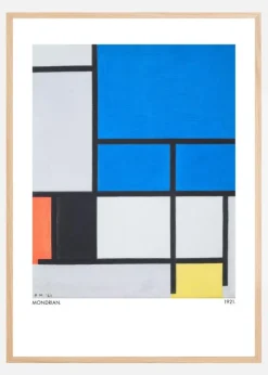 Composition with Large Blue Plane Plakat (21x29.7 cm (A4))