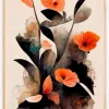 Coral Flowers Plakat (21x29.7 cm (A4))
