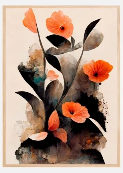 Coral Flowers Plakat (21x29.7 cm (A4))