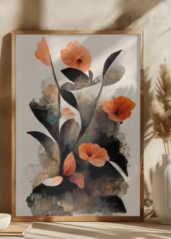 Coral Flowers Plakat (21x29.7 cm (A4))