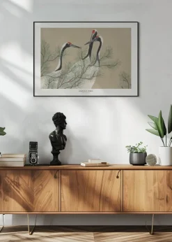Cranes From Momoyogusa Plakat (21x29.7 cm (A4))