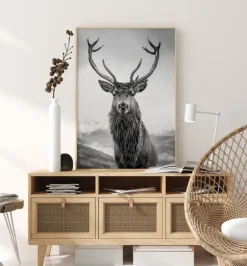 Curious Deer Plakat (21x29.7 cm (A4))